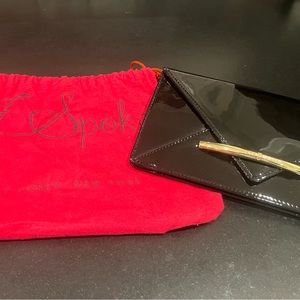 Z Spoke by Zac Posen Black Patent Clutch